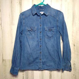 Merona Women’s Small Chambray Button Up Shirt